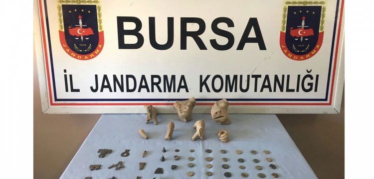 Bursa'da Jandarmadan tarihi eser operasyonu