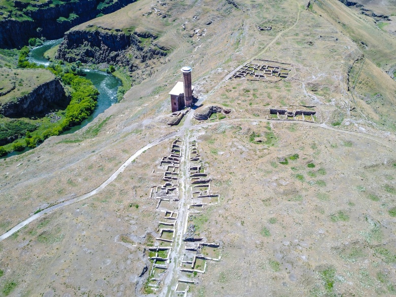 Kars'ın Ani Harabelerine havadan bakış