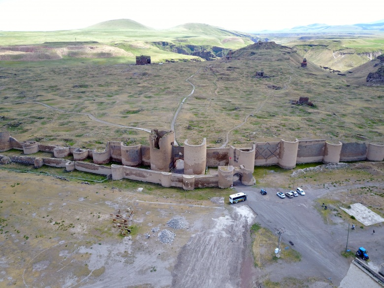 Kars'ın Ani Harabelerine havadan bakış