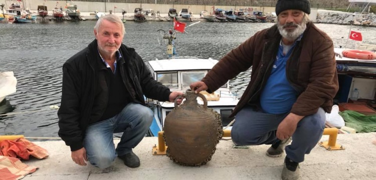 Karamürselli balıkçılar Bizans amforası tuttu!