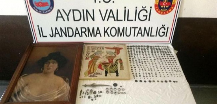 Aydın Karpuzlu'da tarihi eser operasyonu