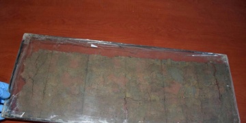 Aksarayda figür işlemeli deri parçası yakalandı