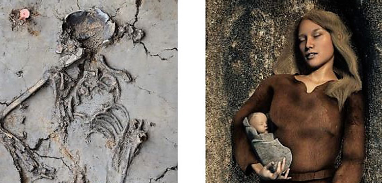 6 bin yıllık bebeğin kemikleri annesinin koynunda bulundu