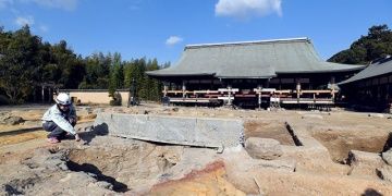 Toshodaiji tapınağı enkazında kiremit fırını bulundu
