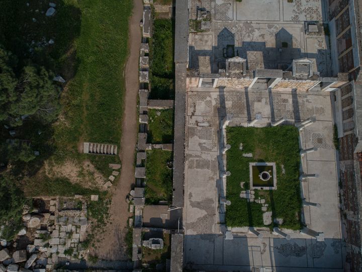 Sardes Antik Kenti'ne havadan bakış