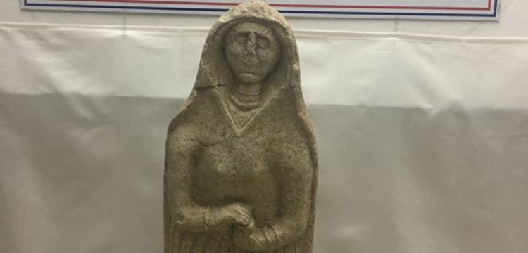 Burdur'da Roma dönemi heykeli yakalandı