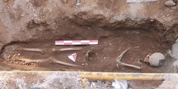 Mardinde elektrik işçileri insan iskeleti buldu