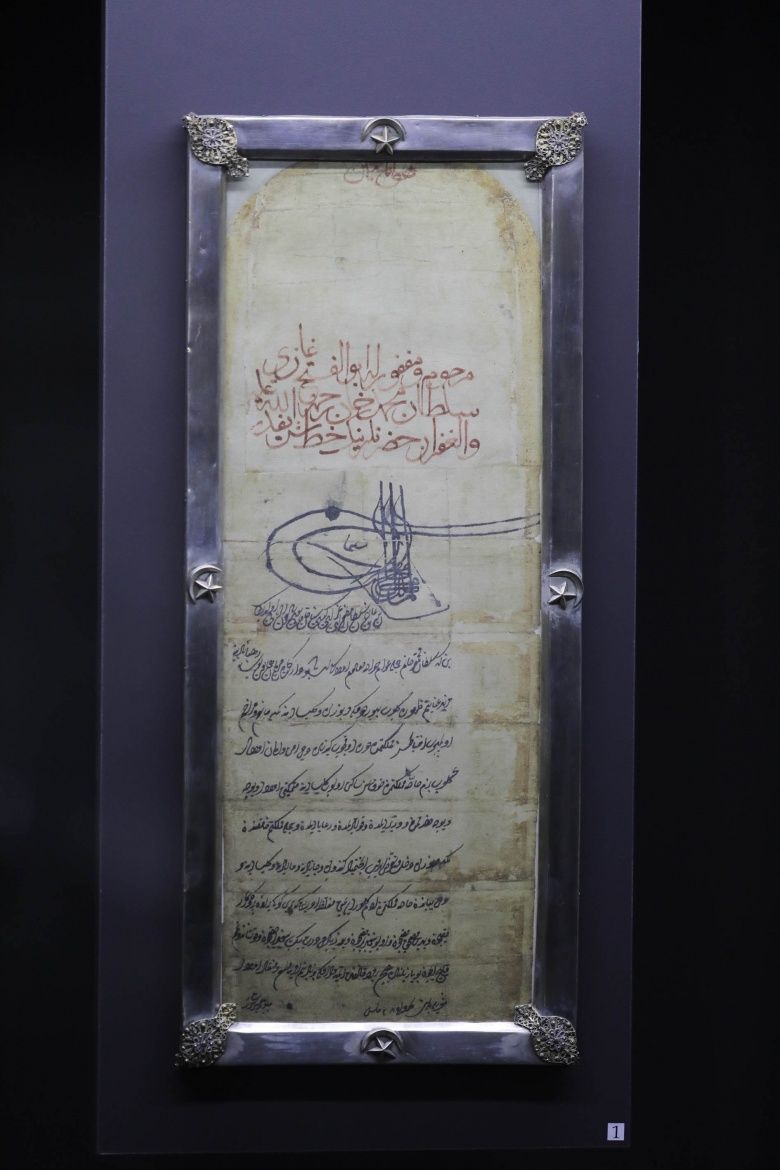 Fatih Sultan Mehmet'in inanç özgürlüğü Ahidnamesi