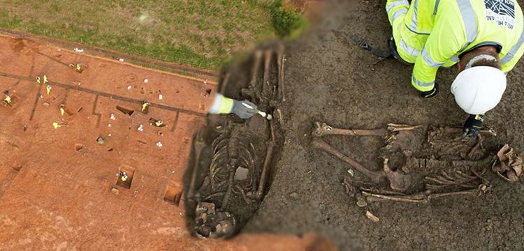 Parçalanıp T şeklinde gömülen iskeletler arkeologları şaşırttı