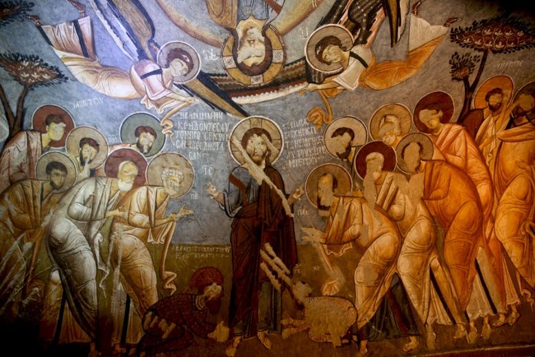 Göreme Açık Hava Müzesindeki Karanlık Kilise freskleri
