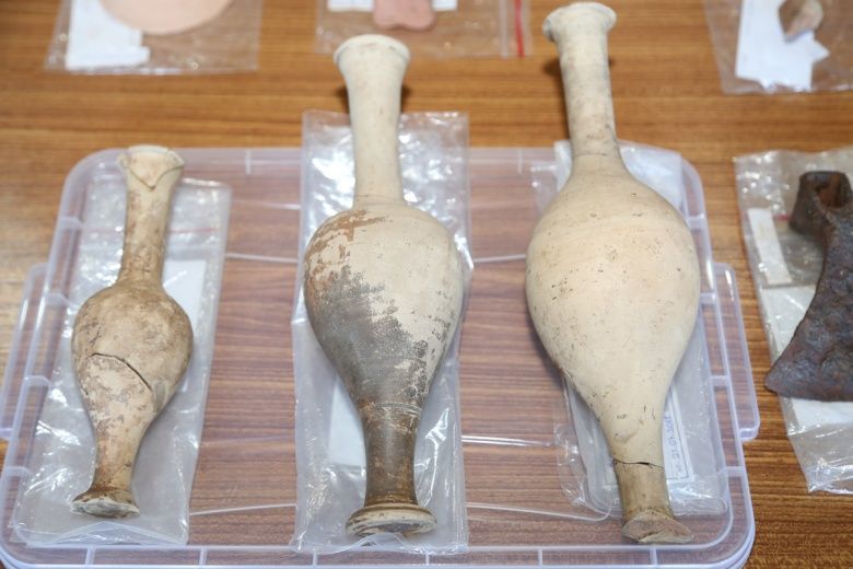 Kurul kalesinde bulunan arkeolojik eserler restore ediliyor
