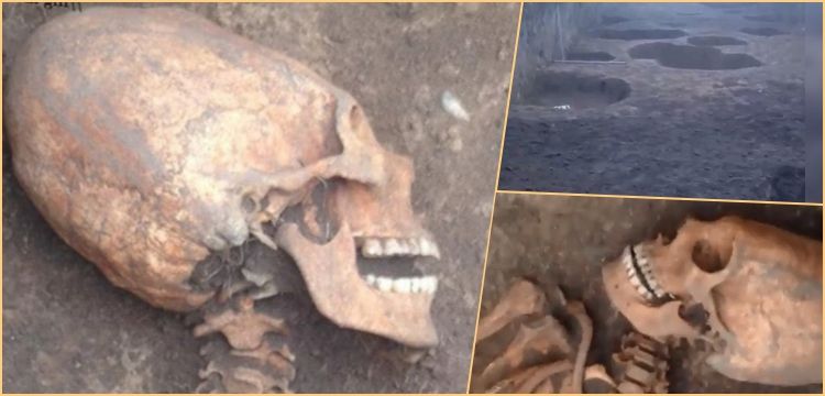 Kafkasya'da uzun kafalı kadın iskeleti bulundu