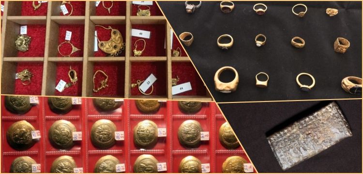 Kuyumcu dükkanını dolduracak kadar tarihi eser olabilecek mücevher yakalandı