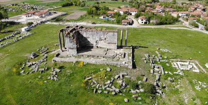 Aizanoi Zeus Tapınağı havadan görüntülendi