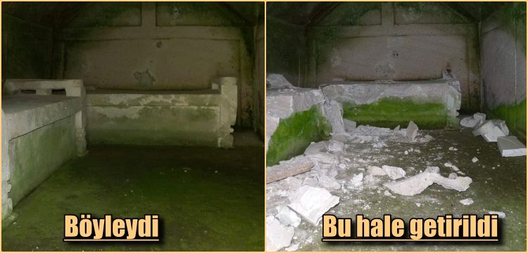 Yazılıkaya Midas Anıtı alanındaki yeraltı mezar odası parçalandı