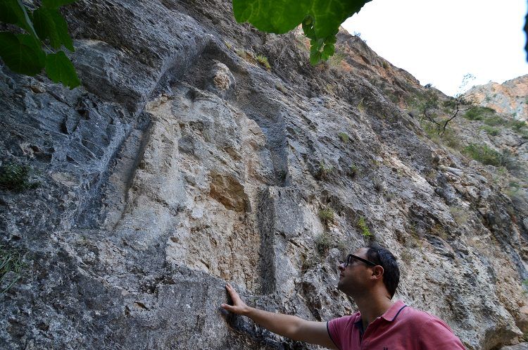 Anadolu'nun en büyük Kybele kabartması Çorum'da İncesu Kanyonunda