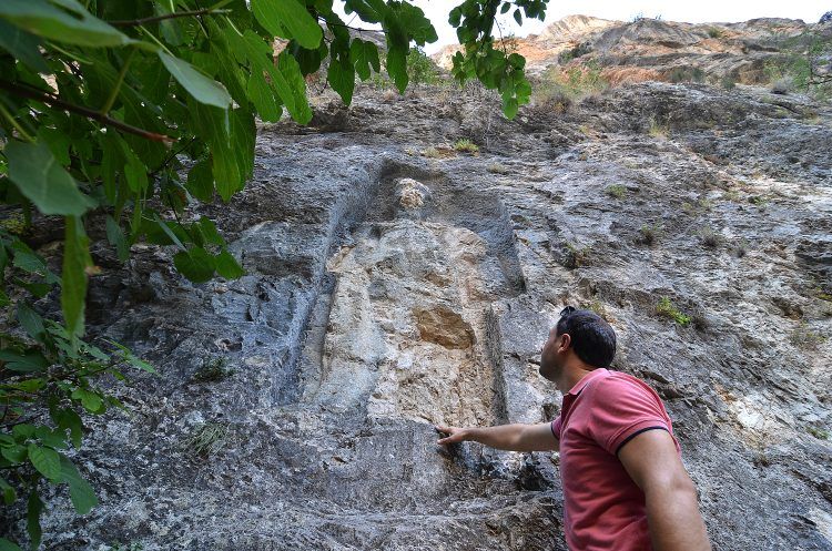 Anadolu'nun en büyük Kybele kabartması Çorum'da İncesu Kanyonunda
