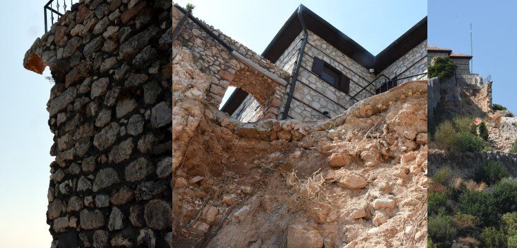 Alanya'da sur duvarı yıkan ev tadilatı için suç duyurusu yapıldı
