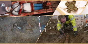 Archaeologists excavating a mysterious Viking site at Vinjeroa in Norway