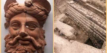 Daskyleion Antik Kenti kazısında Dionysos maskı bulundu