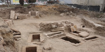 Boluda inşaat kazısında tarihi yapı kalıntıları bulundu
