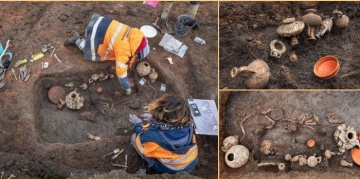 İki bin yıl önce mezara köpek yavrusu ile birlikte gömülmüş bebek bulundu