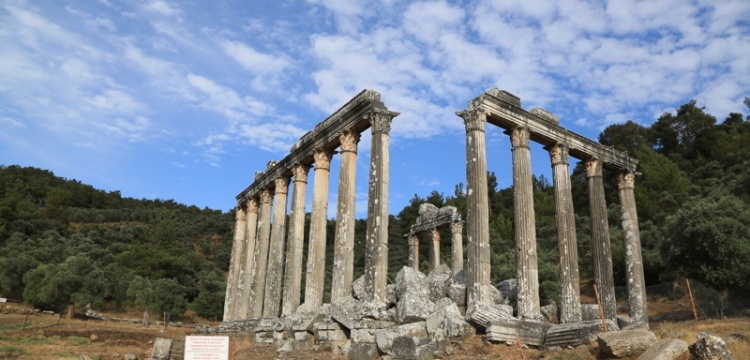 Euromos Antik Kenti'ndeki Zeus Tapınağı kazı ve restorasyonu devam ediyor