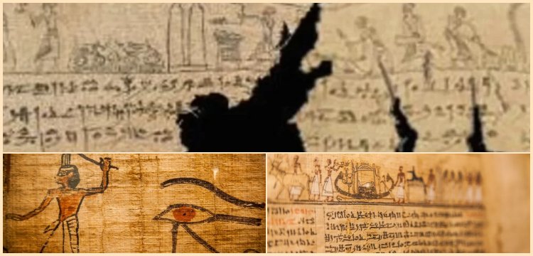 2.300 yıllık kefen parçalarına Ölüler Kitabından sahneler işlenmiş