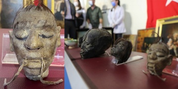 İzmirde Jivaro kabilesine ait 4 kafatası ele geçirildi