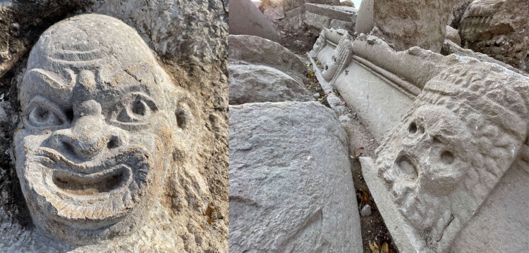 Kastabala Antik Kenti kazılarında kabartma masklar bulundu