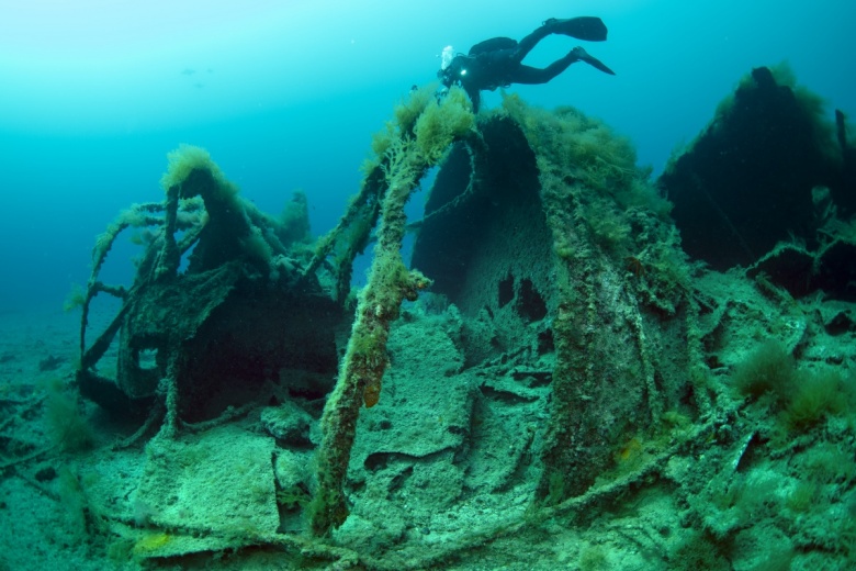 Çanakkale'de batırılan İngiliz HMS Majestic gemisinin sualtı görüntüleri