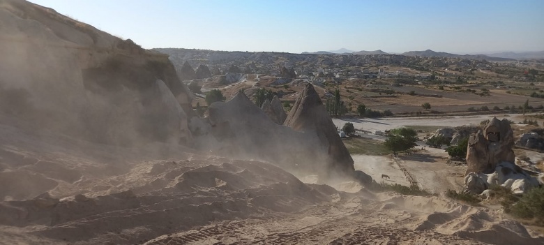 Kapadokya Alan Başkanlığı onaylı peyzaj katliamından son görüntüler