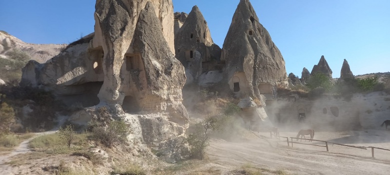 Kapadokya Alan Başkanlığı onaylı peyzaj katliamından son görüntüler