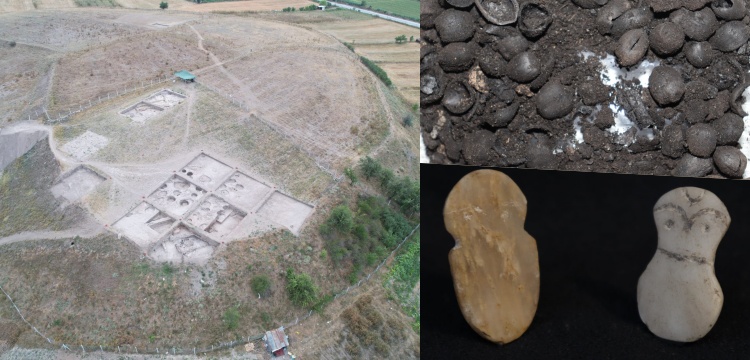 Kütahya'da 4200 yıllık mermer idoller ve fındık kalıntıları bulundu