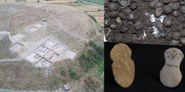 Kütahyada 4200 yıllık mermer idoller ve fındık kalıntıları bulundu