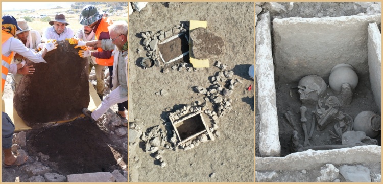 Çayönü arkeolojik alanında iyi durumda 3 sandık tipi mezar bulundu