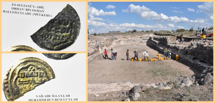 Karacahisar Kalesi kazılarında Orhan Gazi'nin sikkesi bulundu