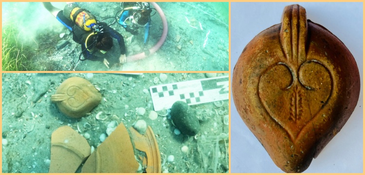 Sualtı arkeologları Dünya Kalp Günü'nde Kerpe'de 'kalp şeklinde' kandil buldular