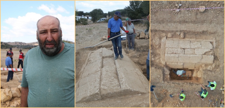 Milasta tarla süren çiftçi sayesinde 2400 yıllık oda mezar bulundu