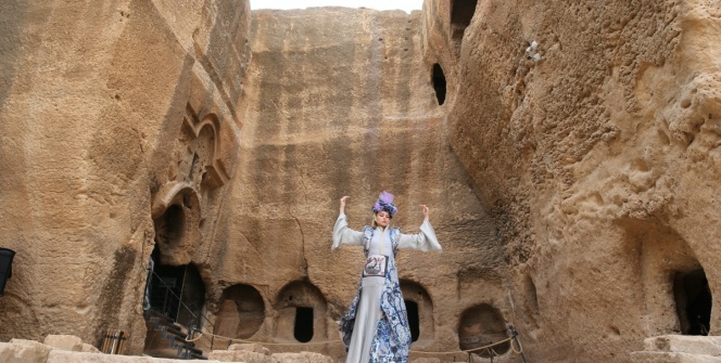 Mardinde Dara Antik Kenti nekropolünde defile