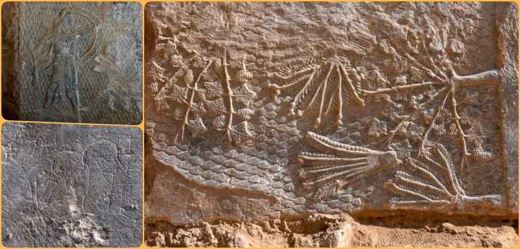 Musul'da Maşki Kapısı restore edilirken, yeni Asur kaya kabartmaları bulundu