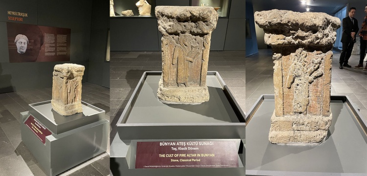 Pers dönemi ateş kültü sunağı Kayseri Arkeoloji Müzesi'ne getirildi