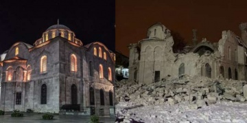 Malatyadaki 180 yıllık tarihi camiden geriye enkaz yığını kaldı
