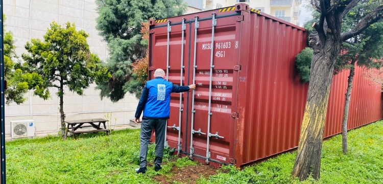 UNDP, deprem bölgesindeki tarihi eserleri korumak için 20 konteyner gönderdi
