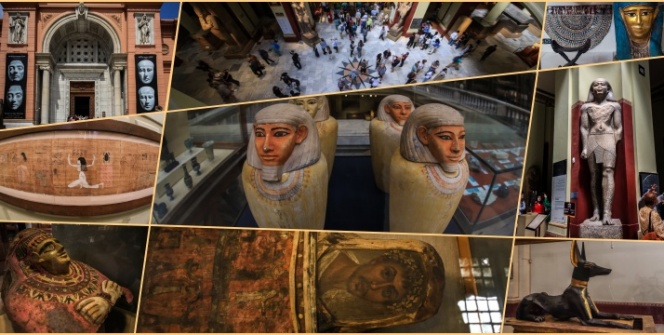 Kahire Mısır Müzesinde kısa bir gezintiye ne dersiniz?