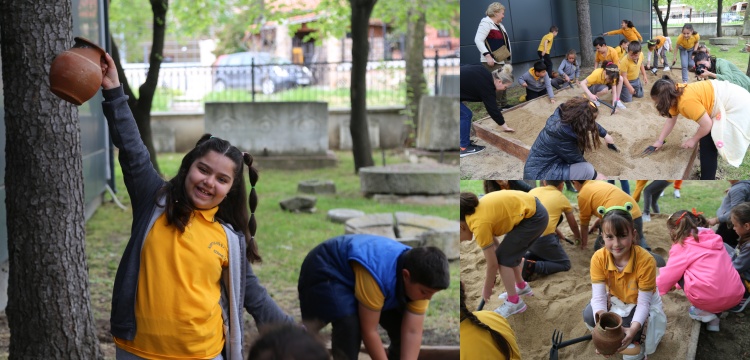 Edirne'deki ilkokul öğrencileri arkeolog olma deneyimi yaşadı.