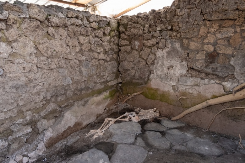 Pompei antik kentinde mitolojik sahnelerle süslü iki yeni duvar keşfedildi