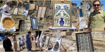 Çini sanatçısı Harun Agah Altay Düzcenin arkeolojik motiflerini çiniye işledi