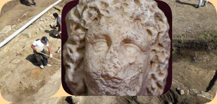 Büyük İskender'i tasvir eden bir heykel başı da Amasra'da bulundu