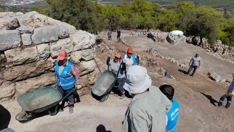 Muğla'daki Kalinda Antik Kenti 2023 arkeoloji kazılarından görüntüler